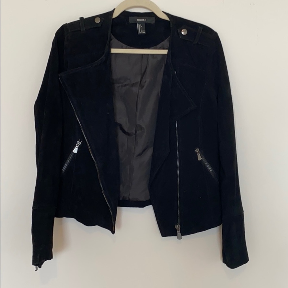 Suede Moto Jacket